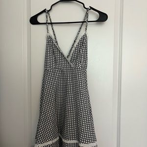 Checkered black and white summer dress